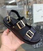 صندل پشت بندی تابستانی دو سگک زارا چرمی