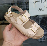 صندل پشت بندی تابستانی دو سگک زارا چرمی